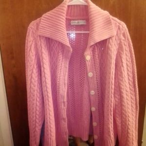 Tommy Hilfiger pink sparkling cardigan